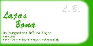 lajos bona business card